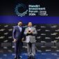 Menteri Pertahanan RI Prabowo Subianto saat menjadi keynote speaker pada acara Mandiri Investment Forum 2024 di Fairmont Hotel Jakarta. (Dok. Tim Media Prabowo)