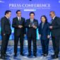 Press Conference Kinerja Keuangan BRI Triwulan I 2025 oleh Direktur Utama BRI Hery Gunardi, dan dihadiri oleh Direktur Finance & Strategy BRI Viviana Dyah Ayu, Direktur Manajemen Risiko BRI Mucharom, Direktur Micro BRI Akhmad Purwakajaya, dan Direktur Network & Retail Funding BRI Aquarius Rudianto. (Dok. BRI)